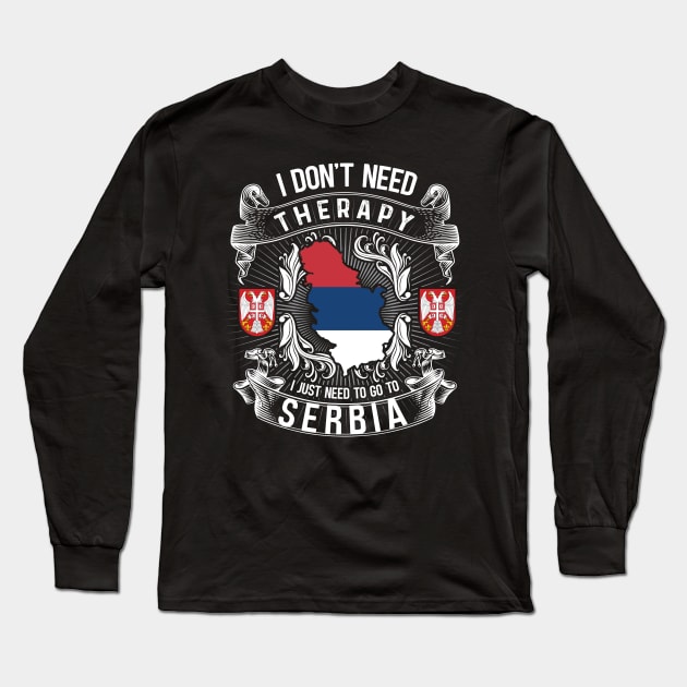 Serbia Long Sleeve T-Shirt by Dojaja